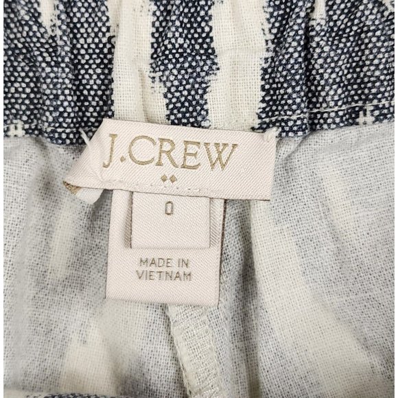 J Crew Shorts Womens 0 Gray White Geometric Print Front Tie Casual Mom Core - Picture 3 of 10